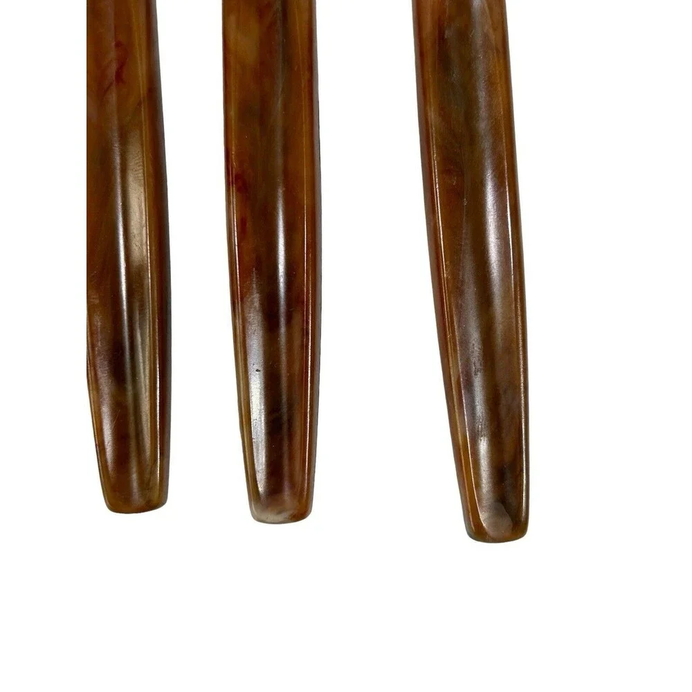 Vintage 1960s Regent Sheffield Stainless Bakelite Steak Knife Set(6) With Block
